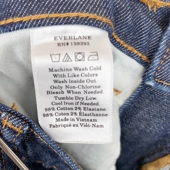 EVERLANE Mid Rise Skinny Ankle Jean 26 Dark Indigo - Picture 7 of 8